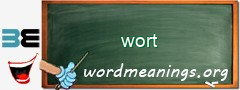 WordMeaning blackboard for wort